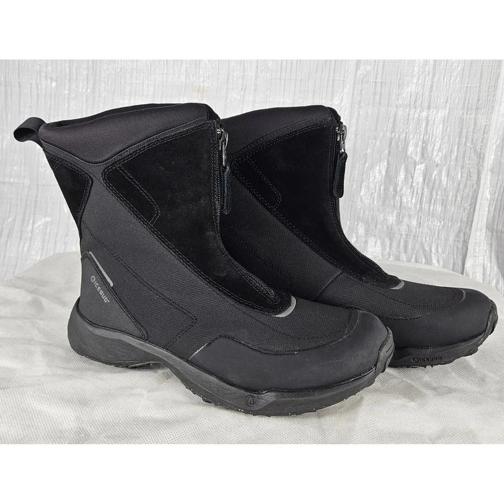 Icebug Ivalo3 BUGrip Women 10 M 8.5 Studded Winter Boots Front Zip Carbide Studs